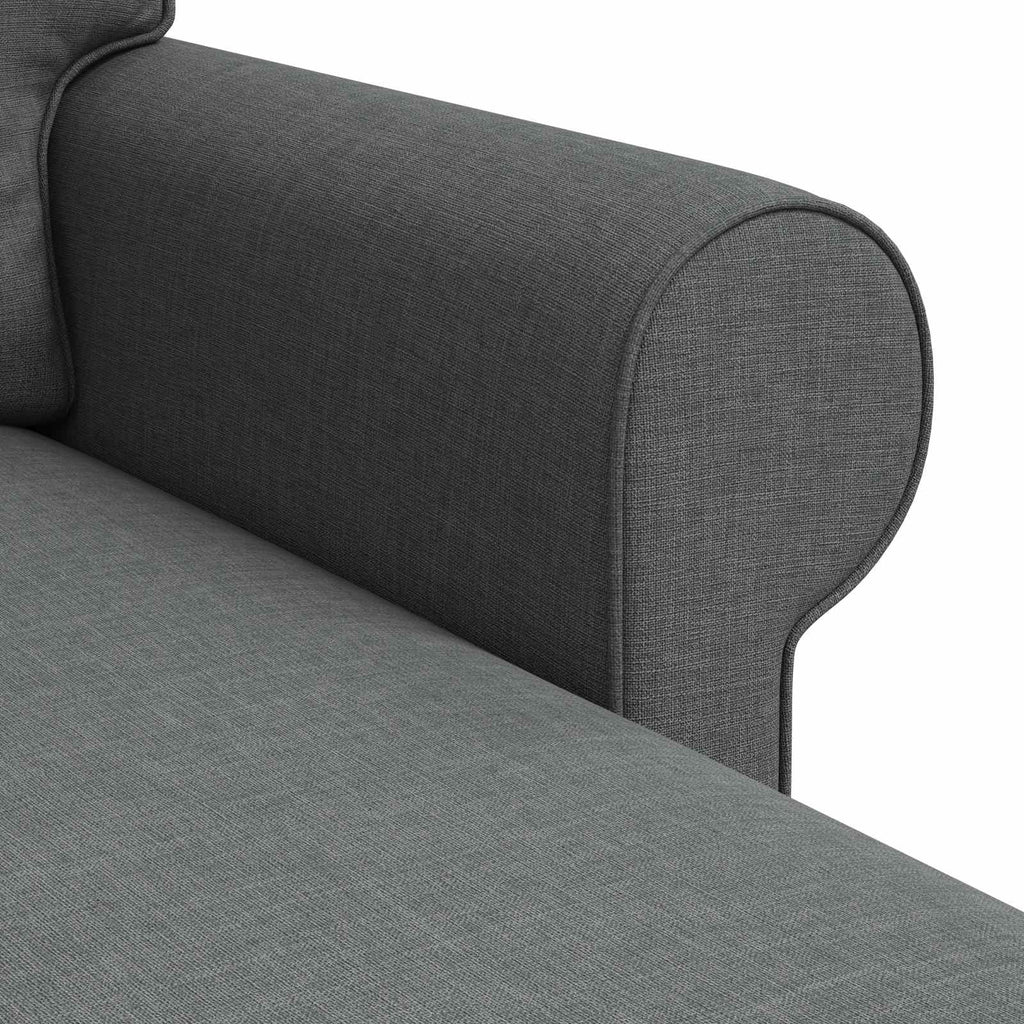 Sofa Dunkelgrau 245 x 138 x 80 cm Stoff