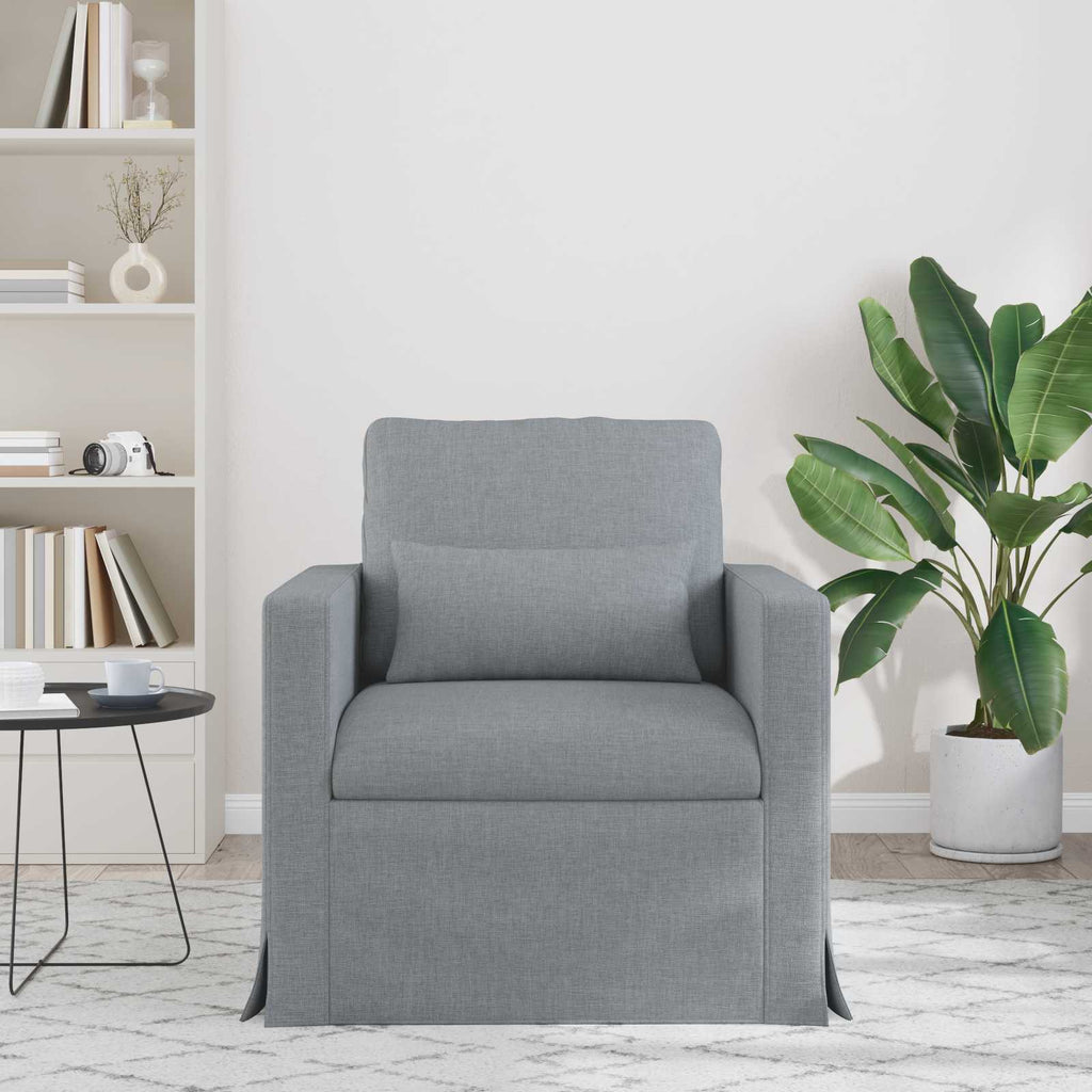 Sofa Hellgrau 78 x 78 x 80 cm Stoff