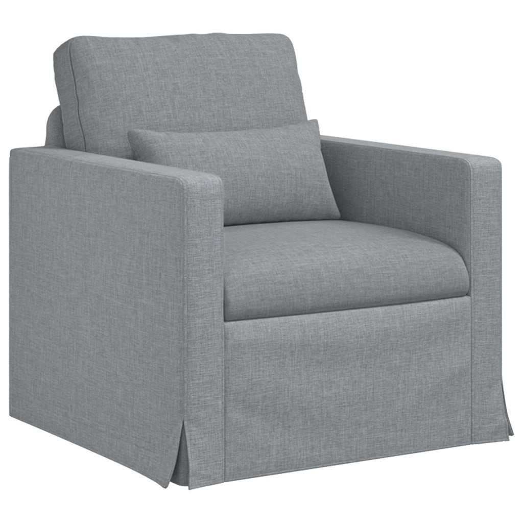 Sofa Hellgrau 78 x 78 x 80 cm Stoff
