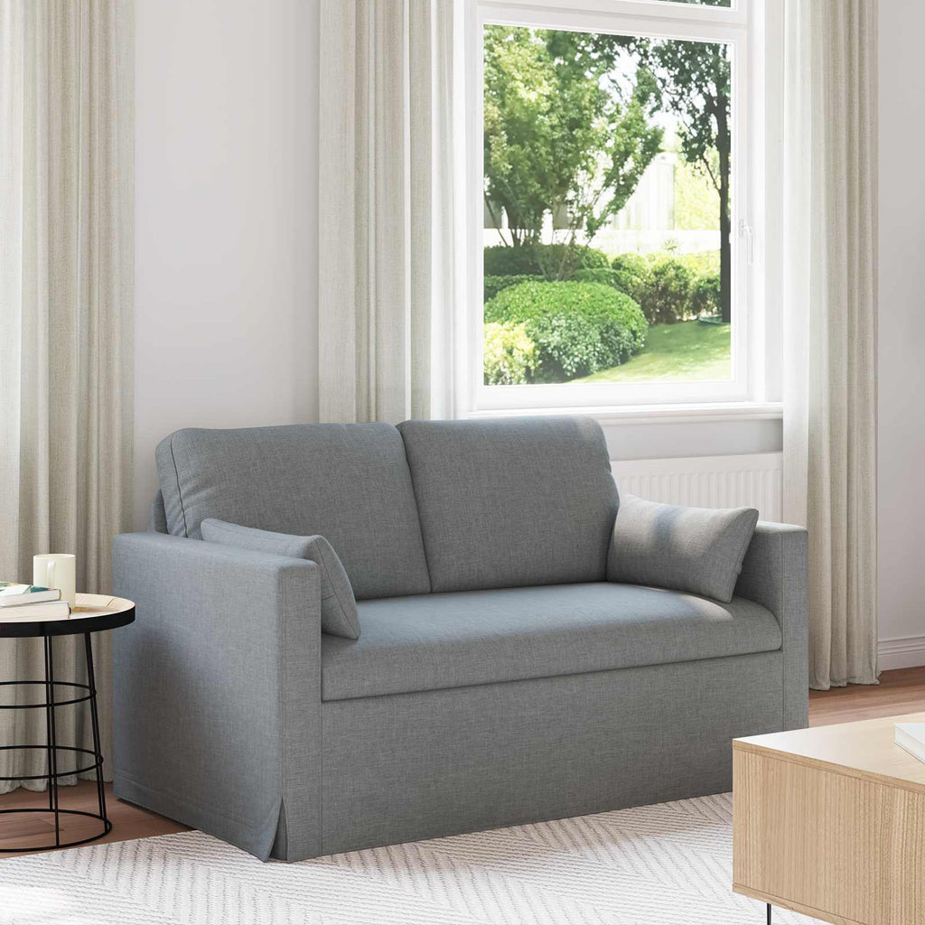 Sofa Hellgrau 139 x 78 x 80 cm Stoff