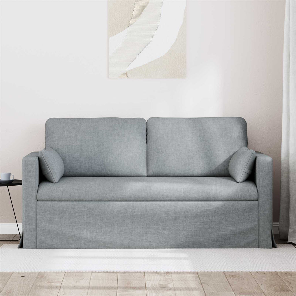 Sofa Hellgrau 158 x 78 x 80 cm Stoff