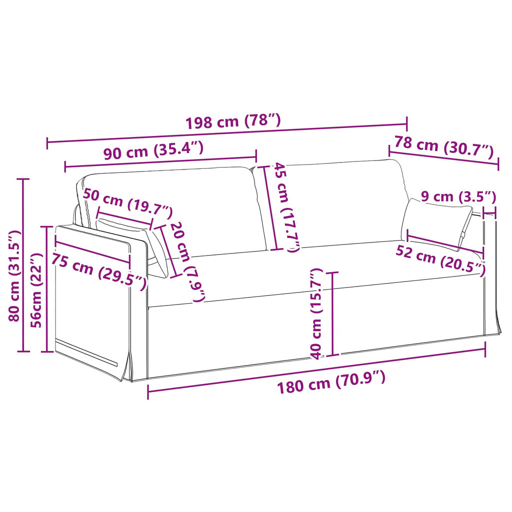 Sofa Hellgrau 158 x 78 x 80 cm Stoff