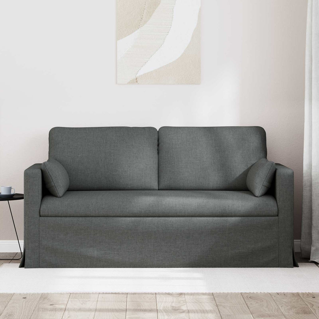Sofa Dunkelgrau 158 x 78 x 80 cm Stoff