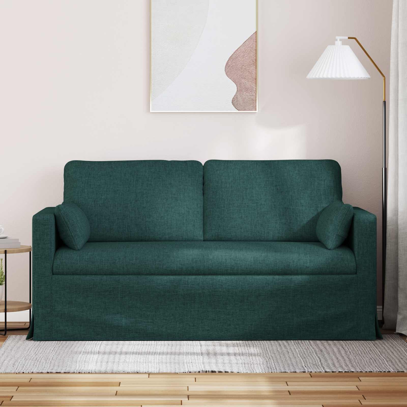 Sofa Dunkelgrün 158 x 78 x 80 cm Stoff