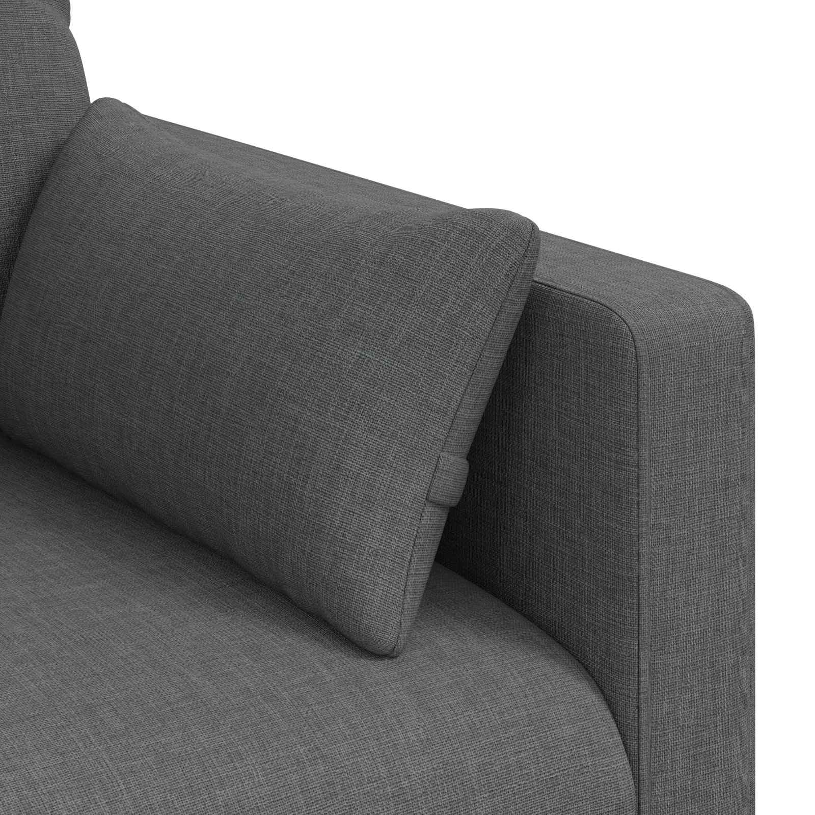 Sofa Dunkelgrau 198 x 78 x 80 cm Stoff