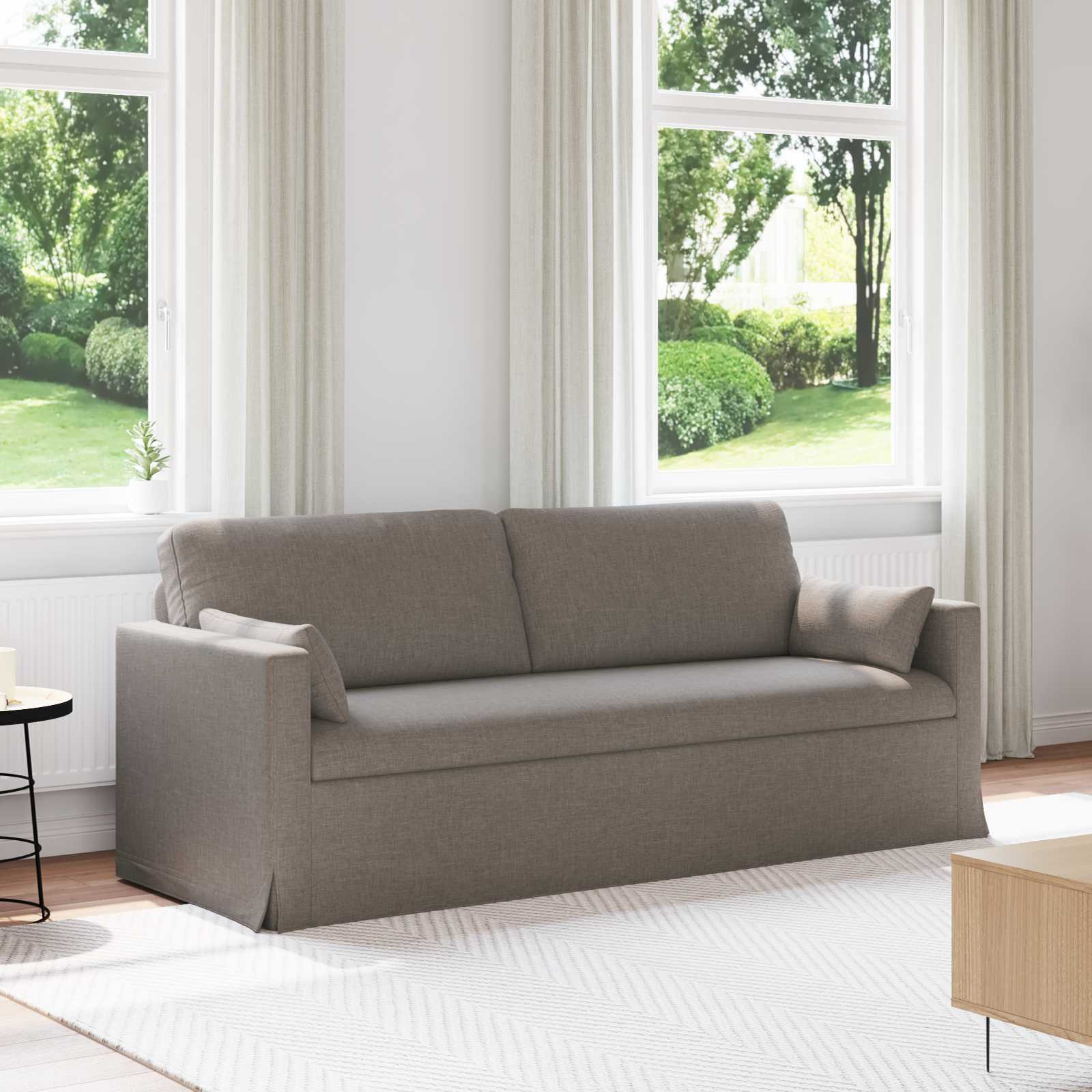 Sofa Taupe 198 x 78 x 80 cm Stoff