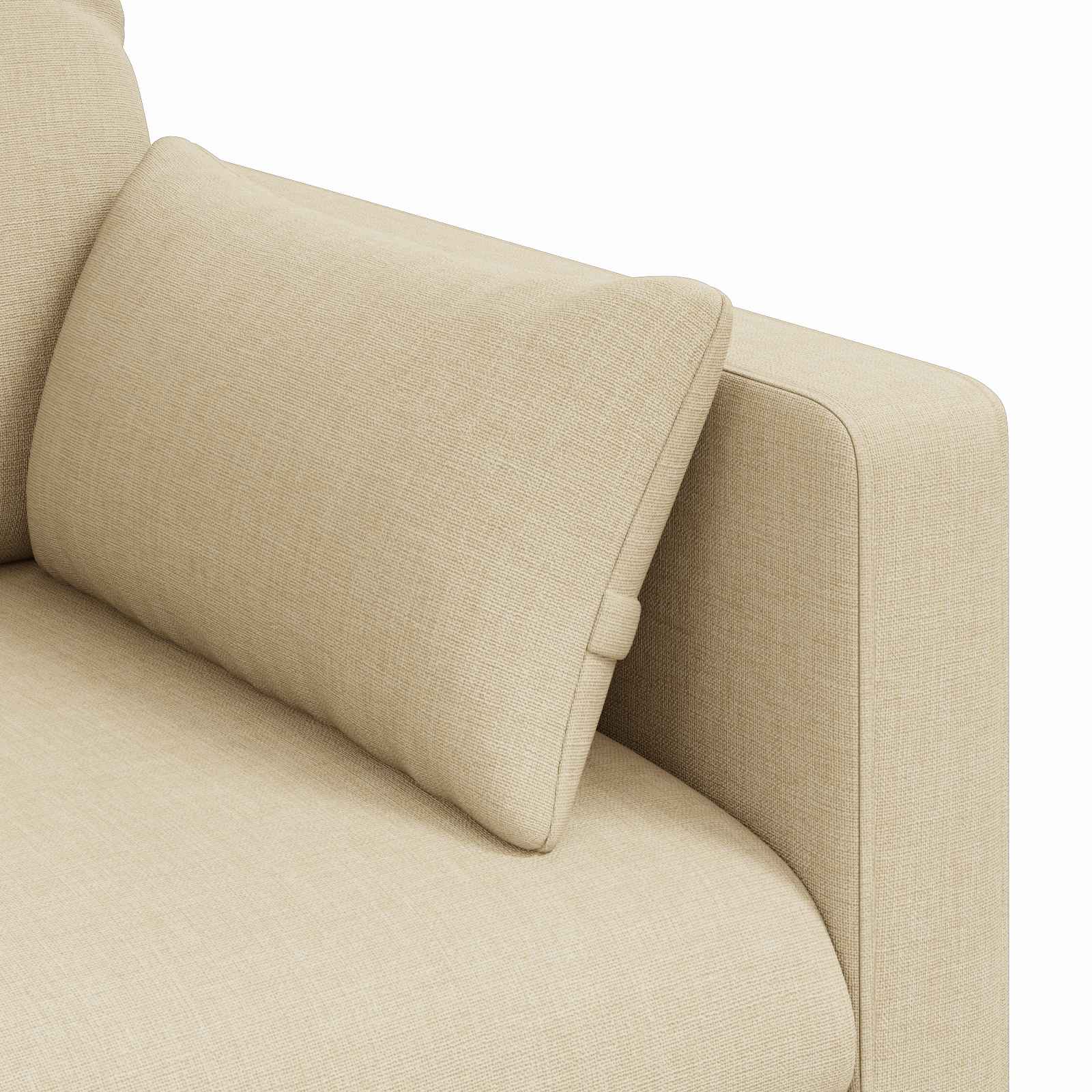 Sofa Creme 198 x 78 x 80 cm Stoff