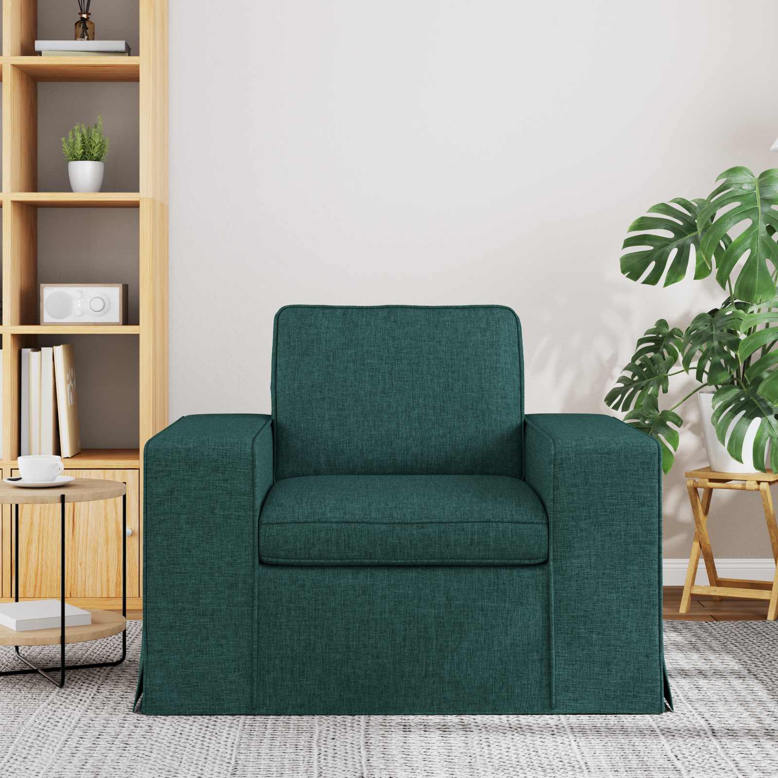 Sofa Dunkelgrün 103 x 80 x 82 cm Stoff