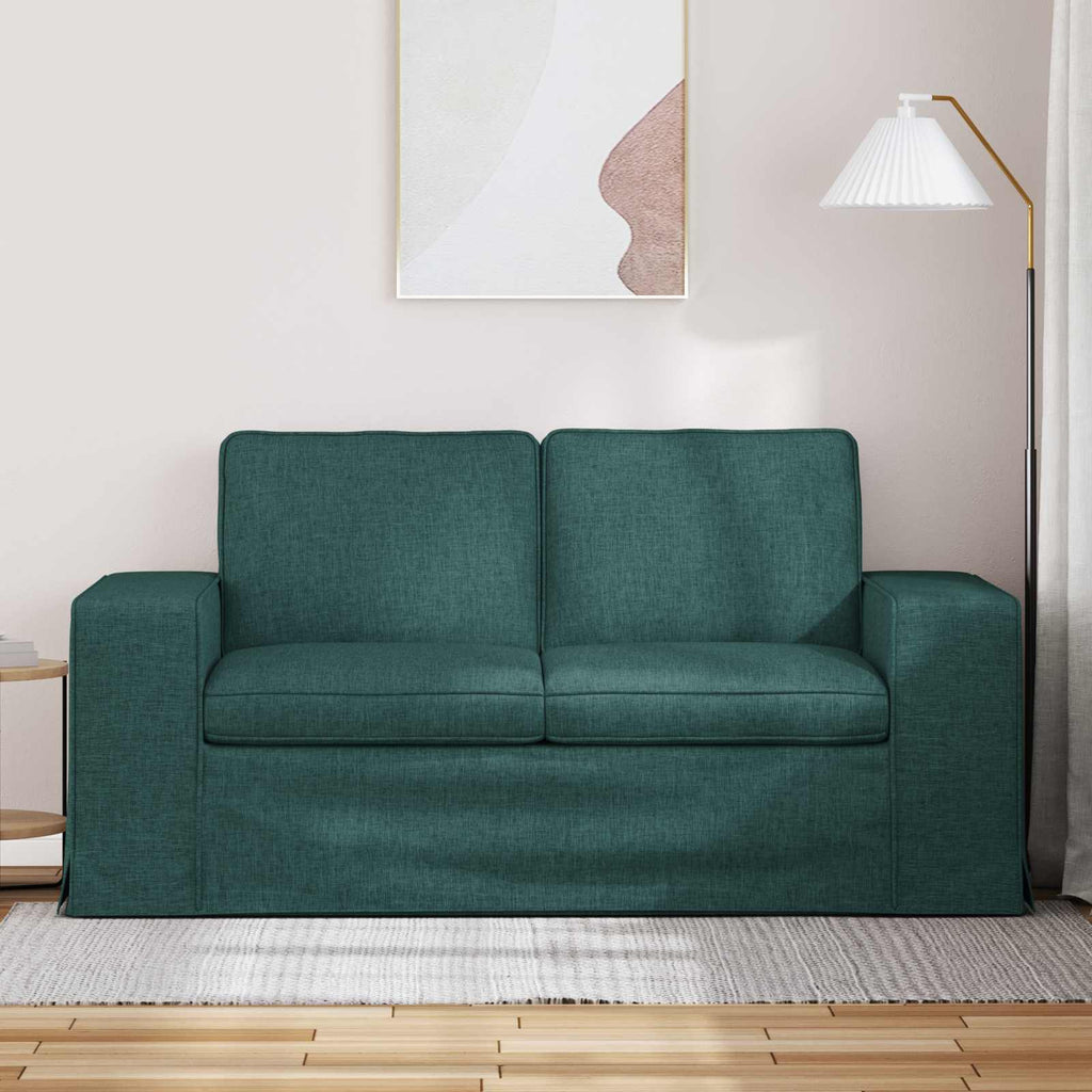 Sofa Dunkelgrün 162 x 80 x 82 cm Stoff