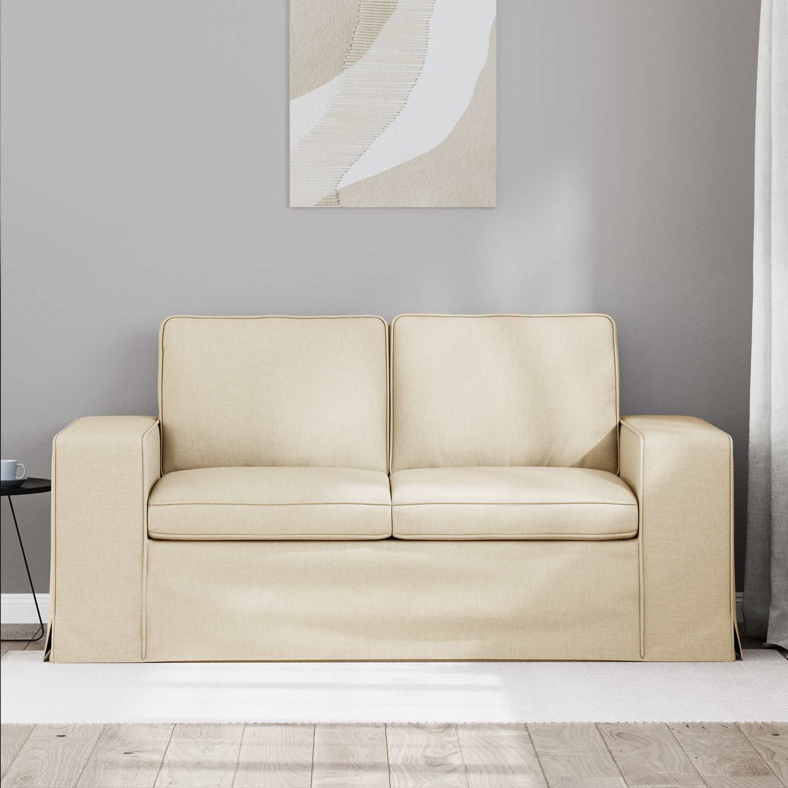 Sofa Creme 162 x 80 x 82 cm Stoff