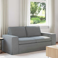Sofa Hellgrau 182 x 80 x 82 cm Stoff