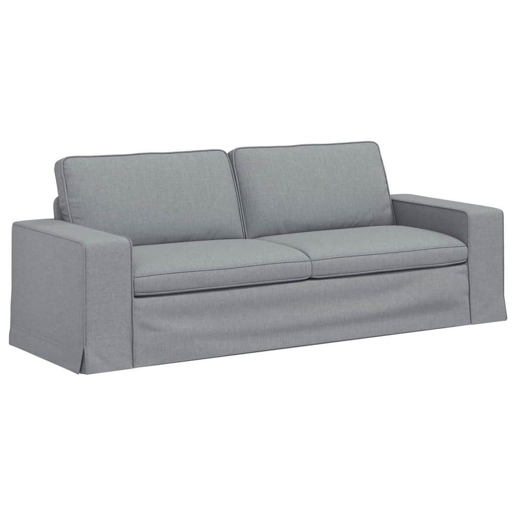 Sofa Hellgrau 222 x 80 x 82 cm Stoff
