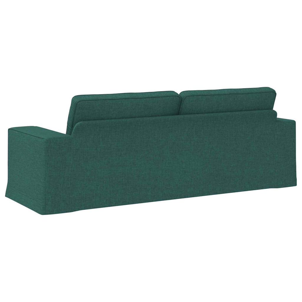 Sofa Dunkelgrün 222 x 80 x 82 cm Stoff