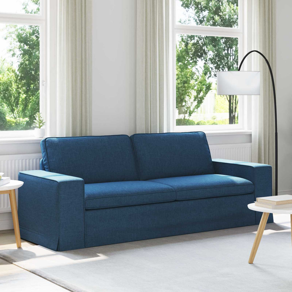 Sofa Blau 222 x 80 x 82 cm Stoff
