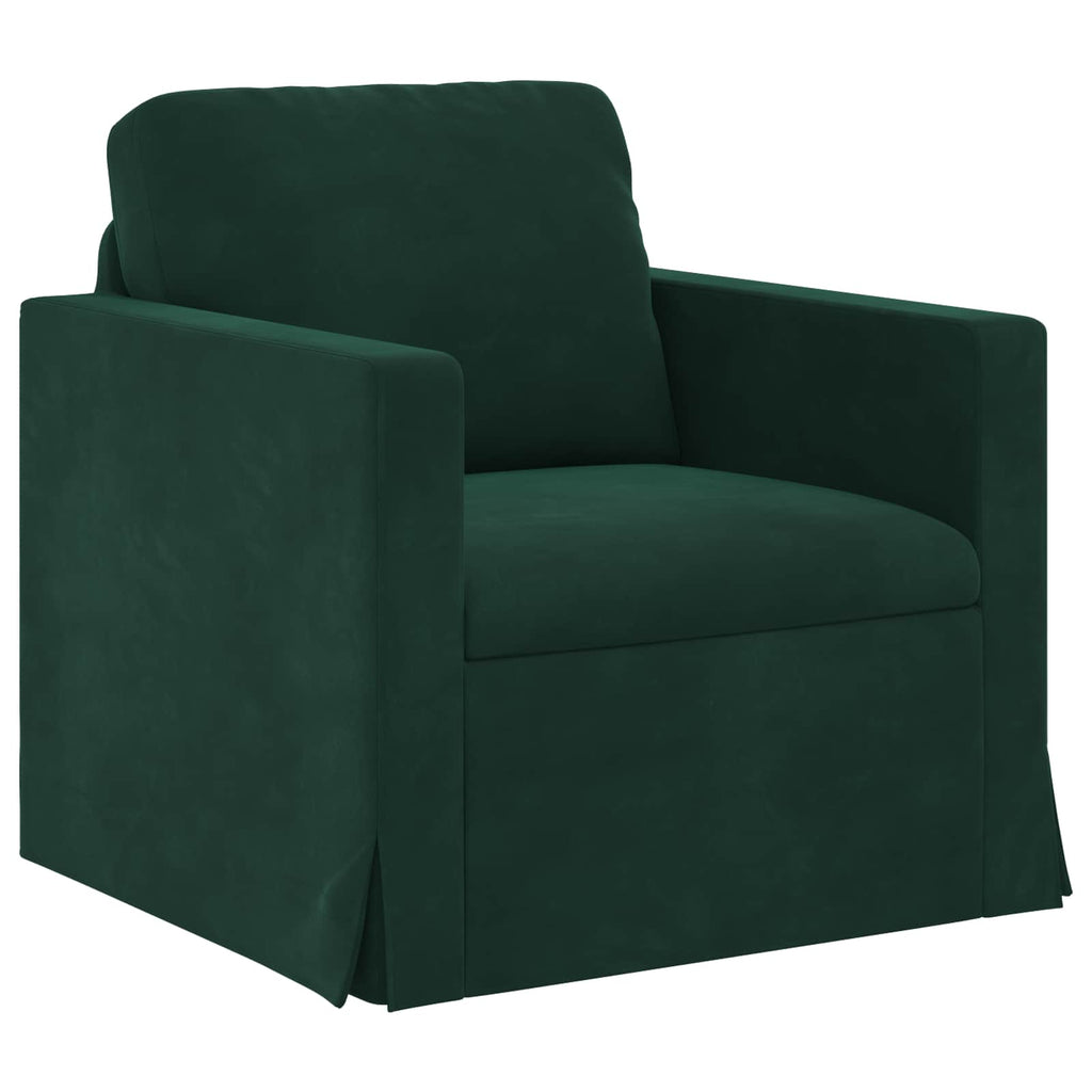 Sofa Dunkelgrün 78 x 78 x 80 cm Samt