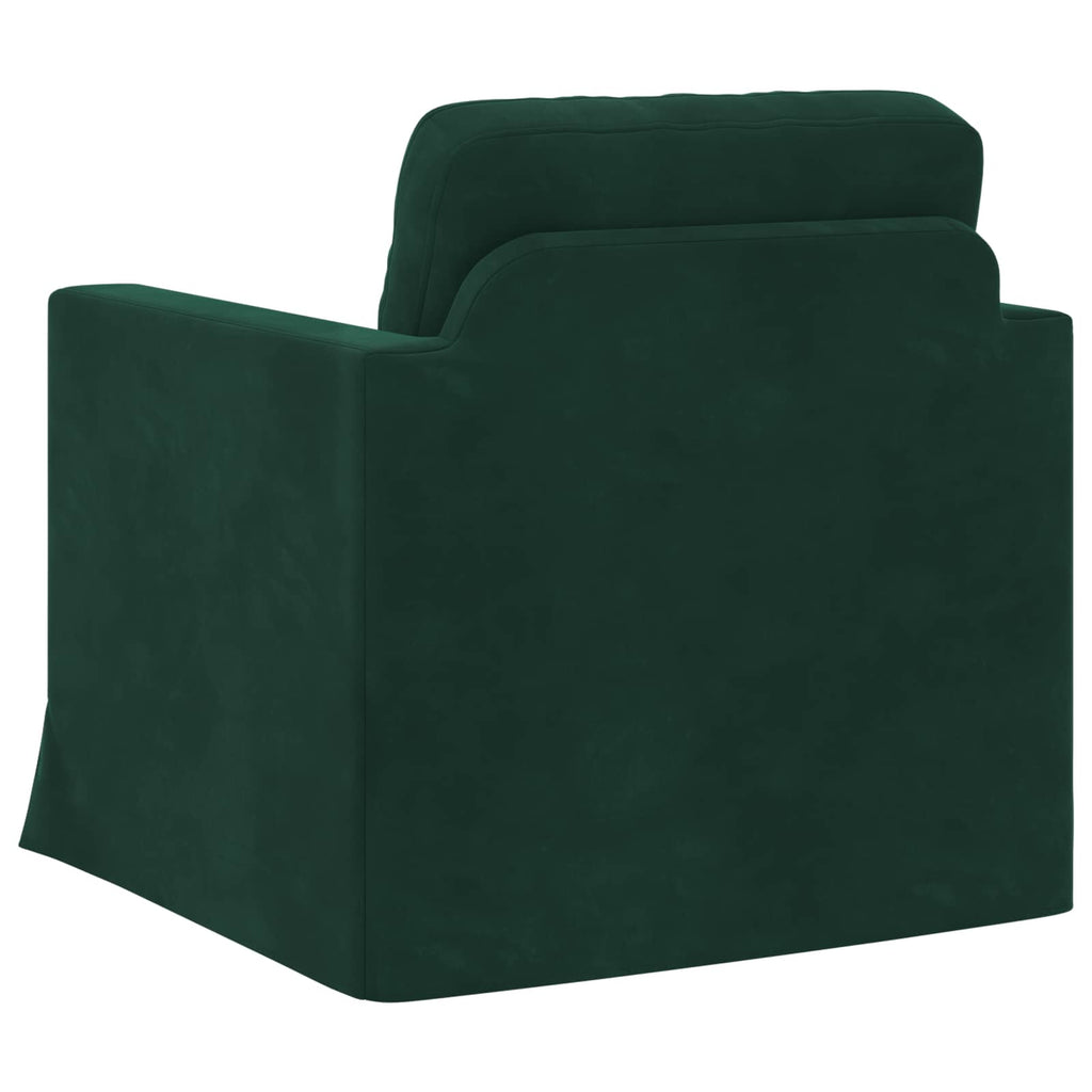 Sofa Dunkelgrün 78 x 78 x 80 cm Samt
