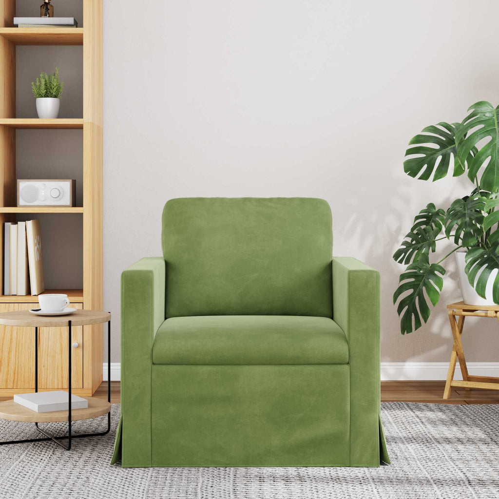Sofa Hellgrün 78 x 78 x 80 cm Samt