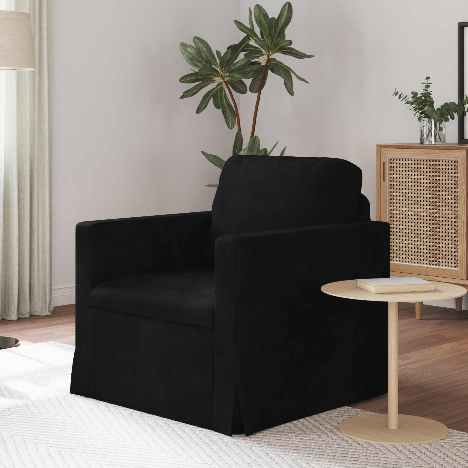Sofa Schwarz 78 x 78 x 80 cm Samt
