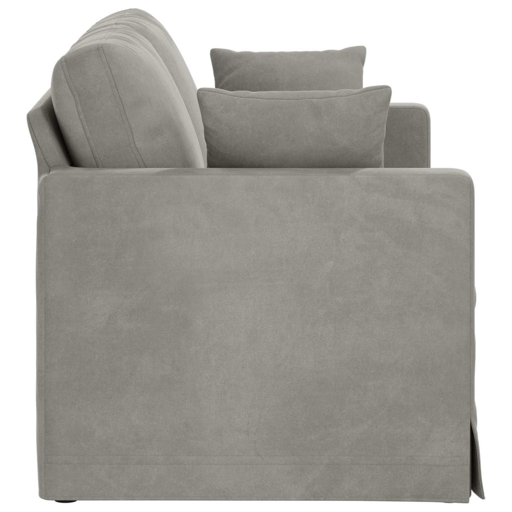 Sofa Hellgrau 138 x 78 x 80 cm Samt