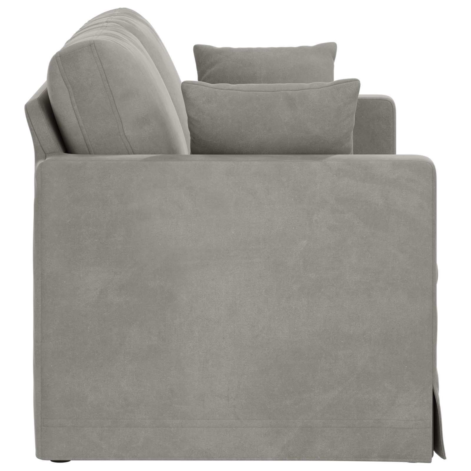 Sofa Hellgrau 138 x 78 x 80 cm Samt