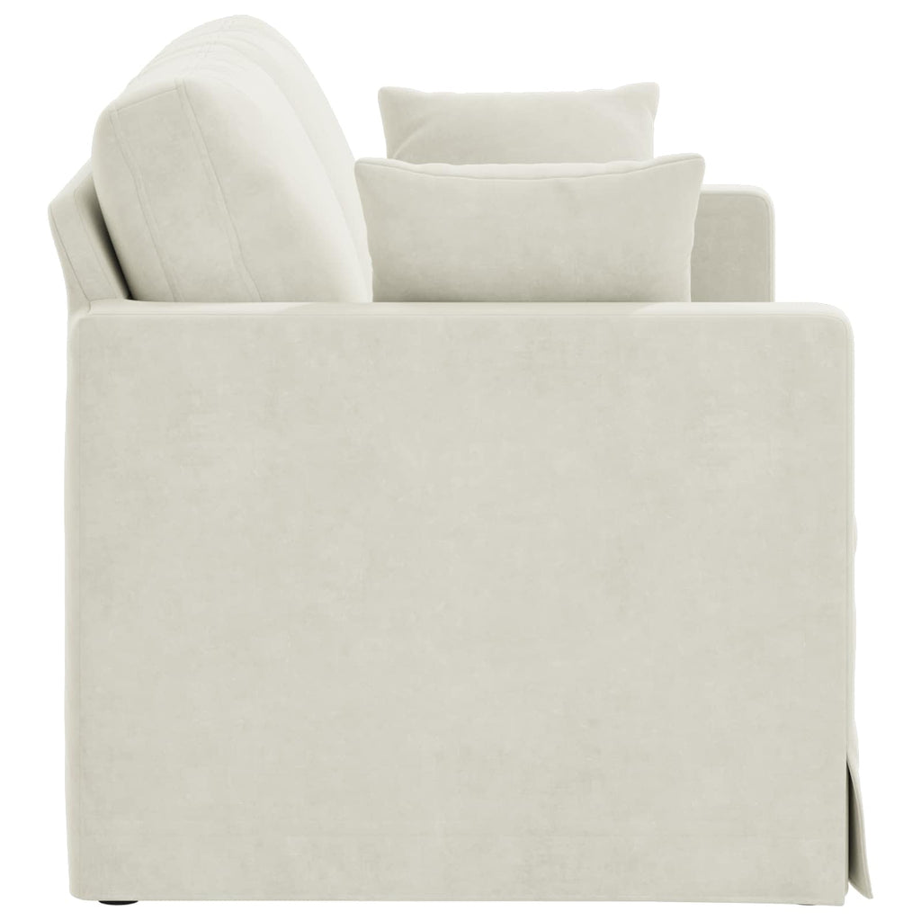 Sofa Creme 138 x 78 x 80 cm Samt