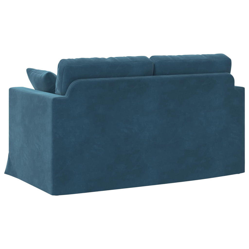 Sofa Blau 138 x 78 x 80 cm Samt
