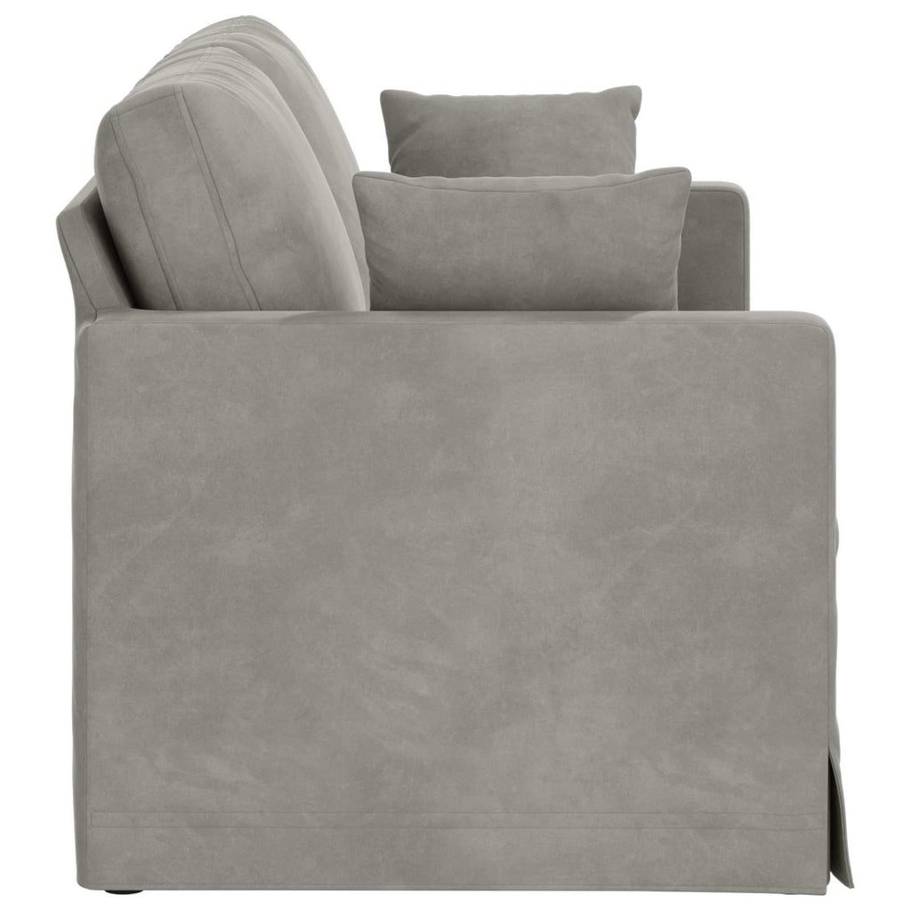 Sofa Hellgrau 158 x 78 x 80 cm Samt