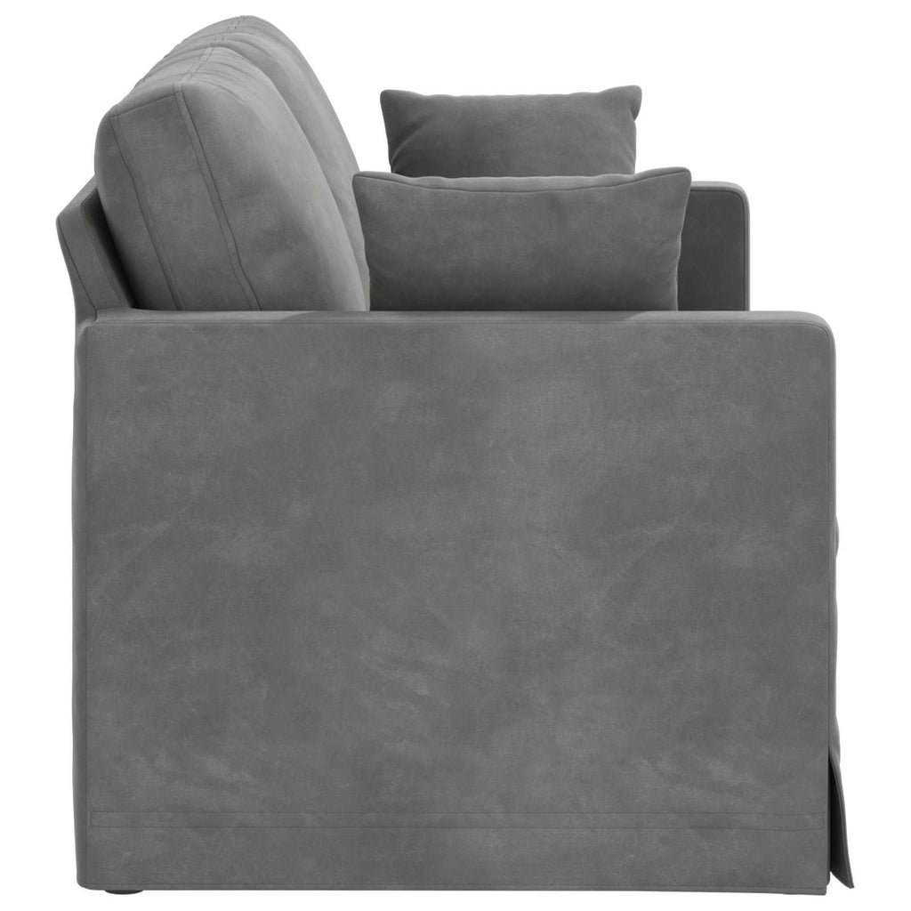 Sofa Dunkelgrau 158 x 78 x 80 cm Samt