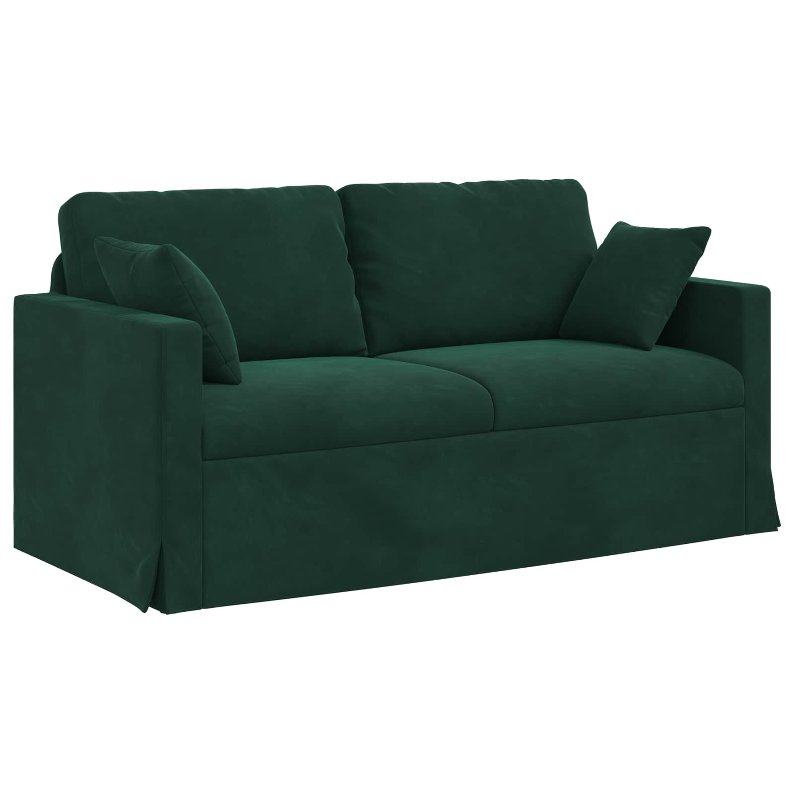 Sofa Dunkelgrün 158 x 78 x 80 cm Samt