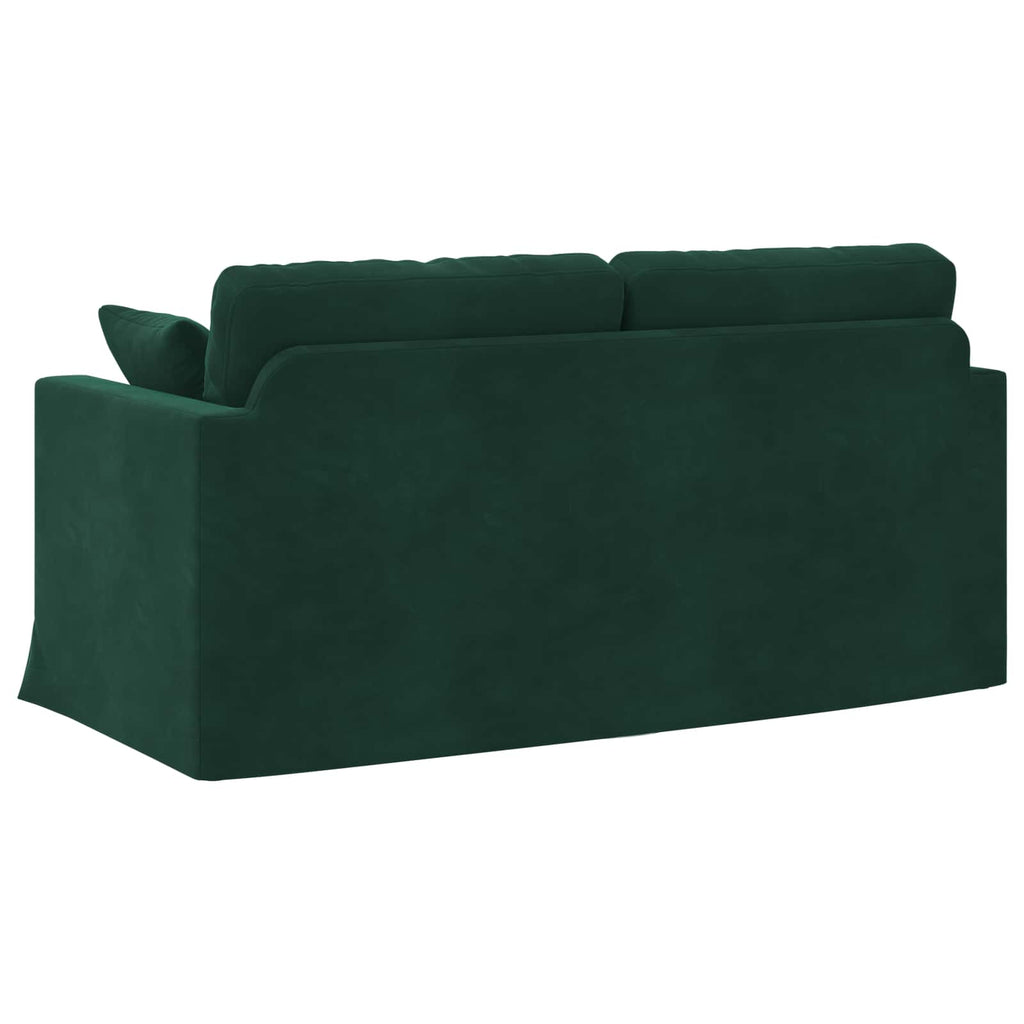 Sofa Dunkelgrün 158 x 78 x 80 cm Samt