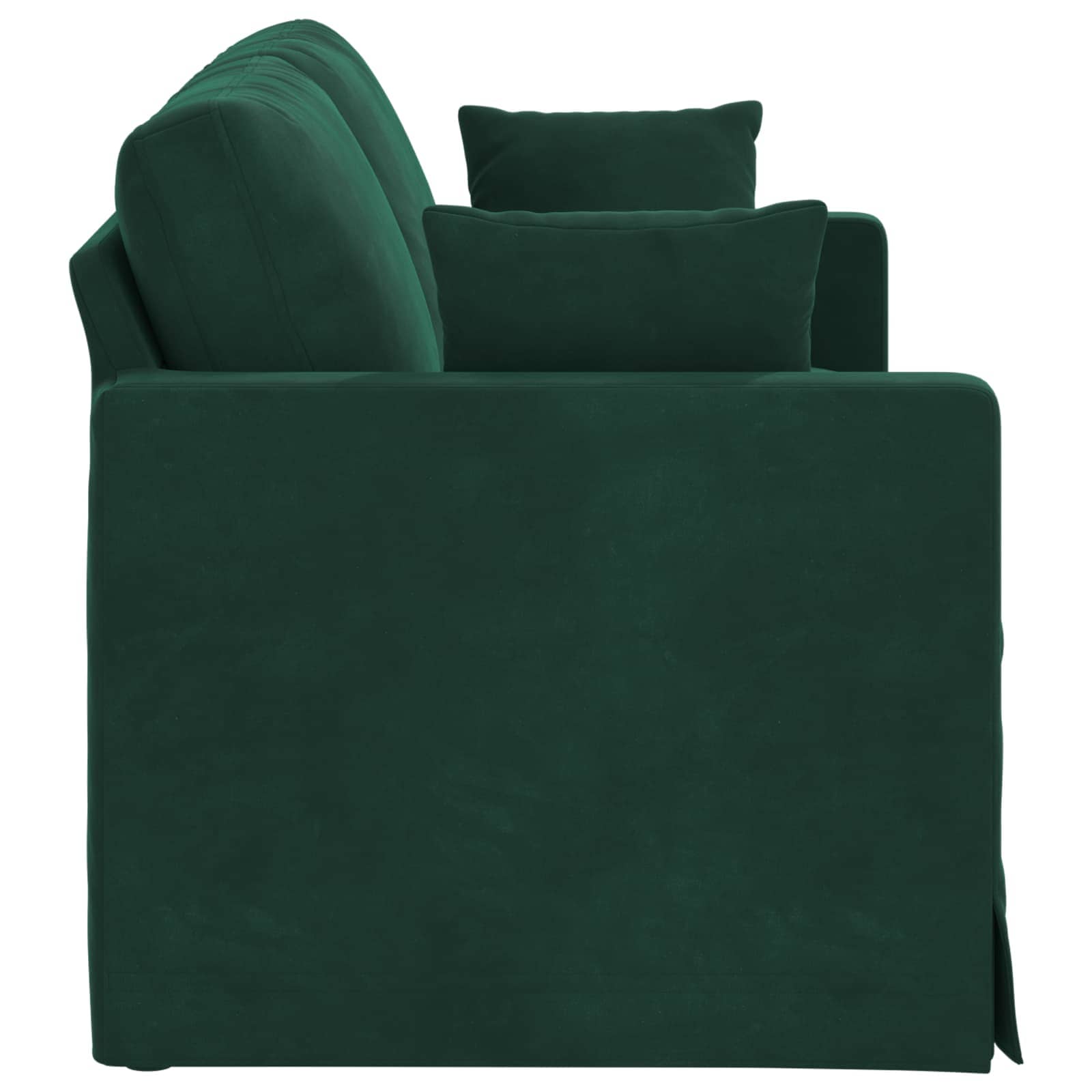 Sofa Dunkelgrün 158 x 78 x 80 cm Samt