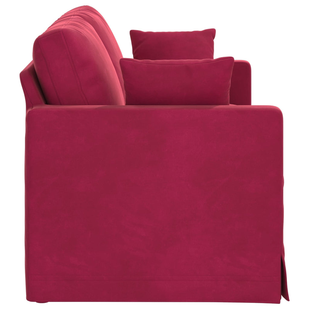Sofa Weinrot 158 x 78 x 80 cm Samt