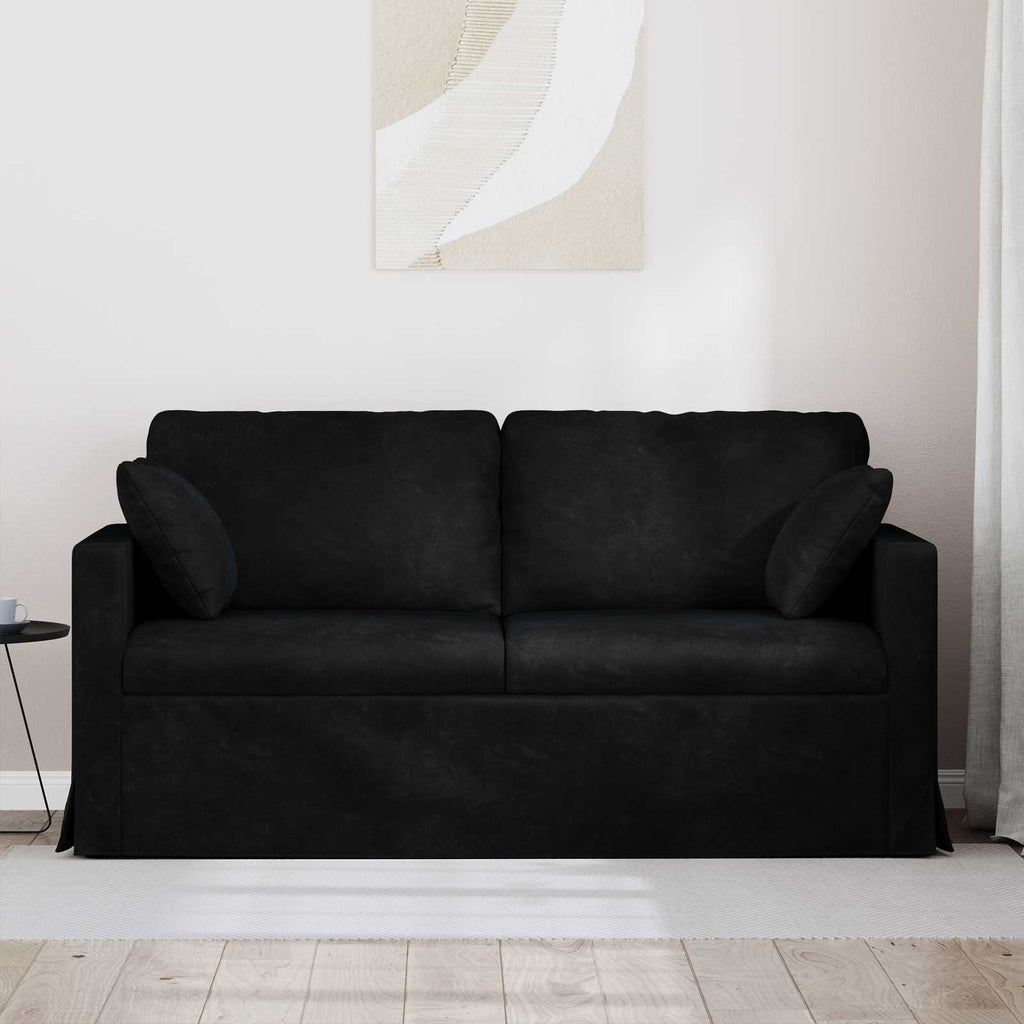 Sofa Schwarz 158 x 78 x 80 cm Samt