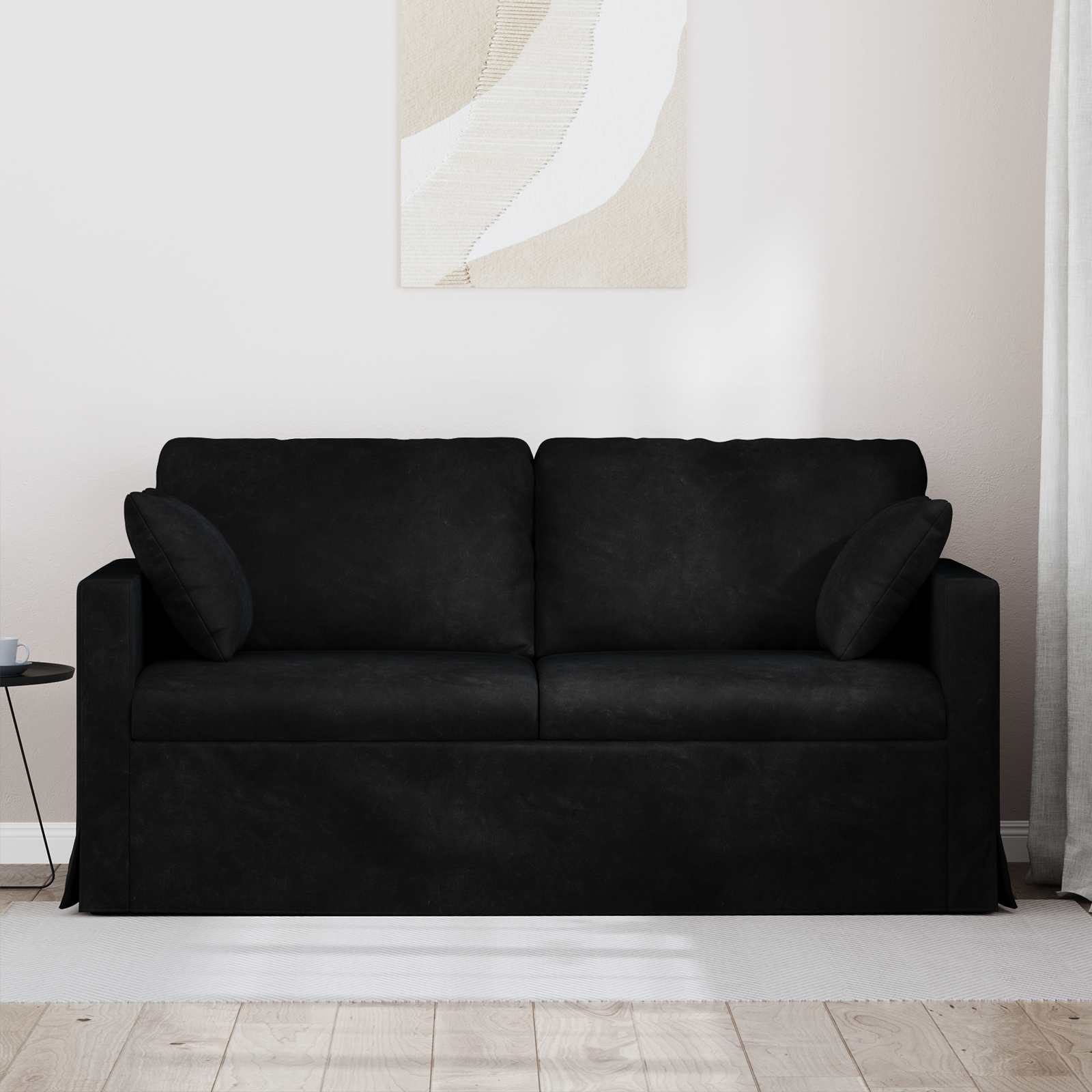 Sofa Schwarz 158 x 78 x 80 cm Samt