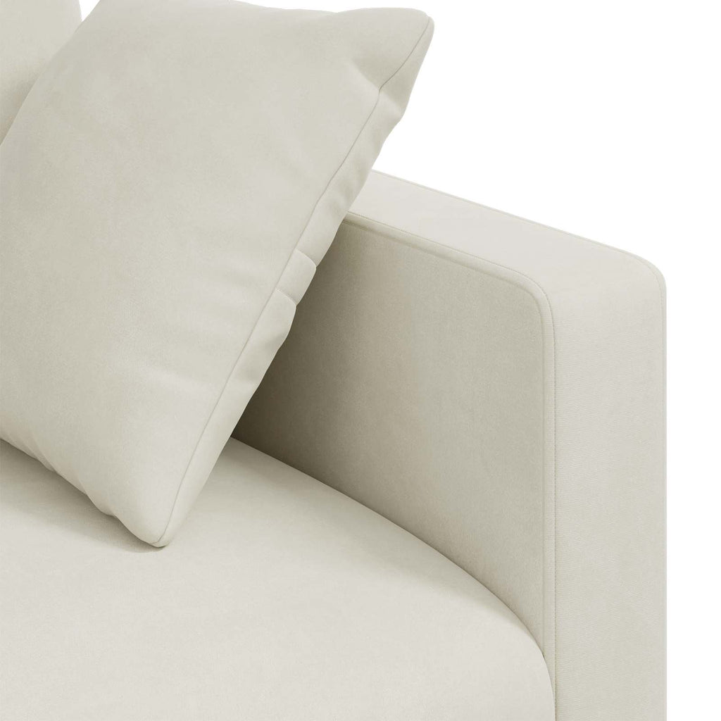 Sofa Creme 158 x 78 x 80 cm Samt