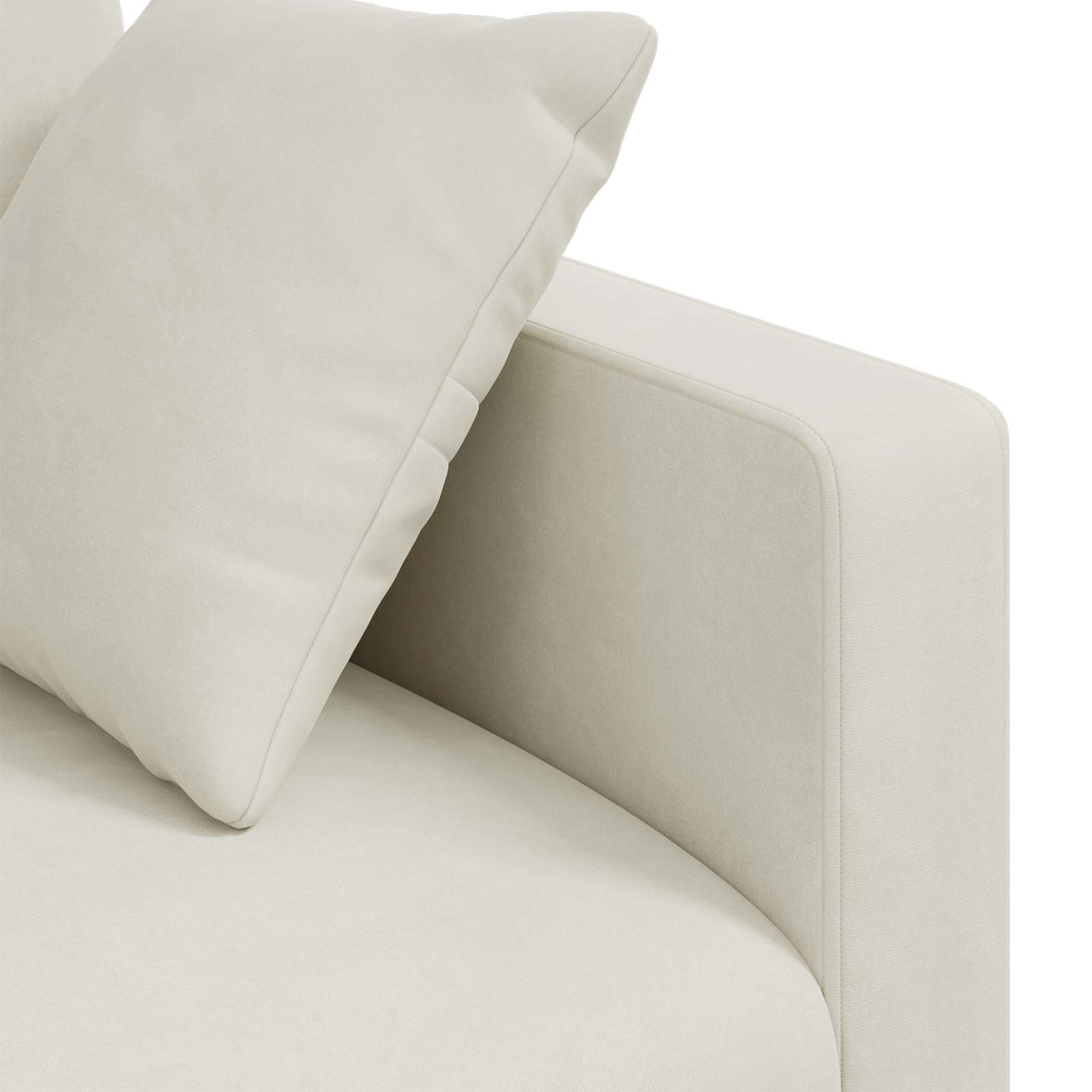 Sofa Creme 158 x 78 x 80 cm Samt