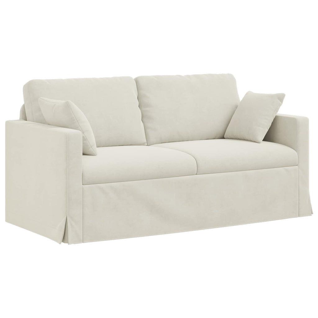Sofa Creme 158 x 78 x 80 cm Samt