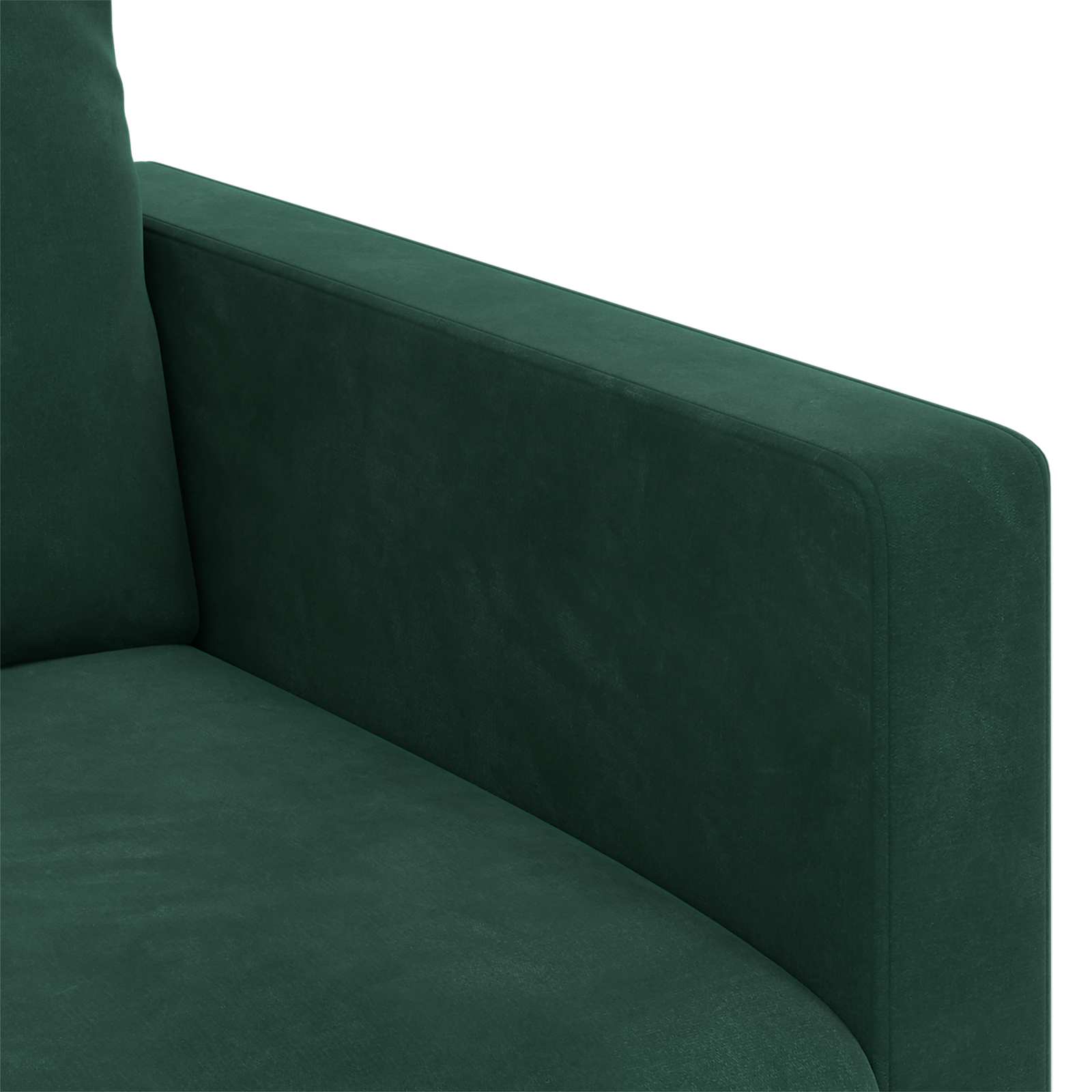 Sofa Dunkelgrün 198 x 78 x 80 cm Samt