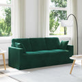 Sofa Dunkelgrün 198 x 78 x 80 cm Samt