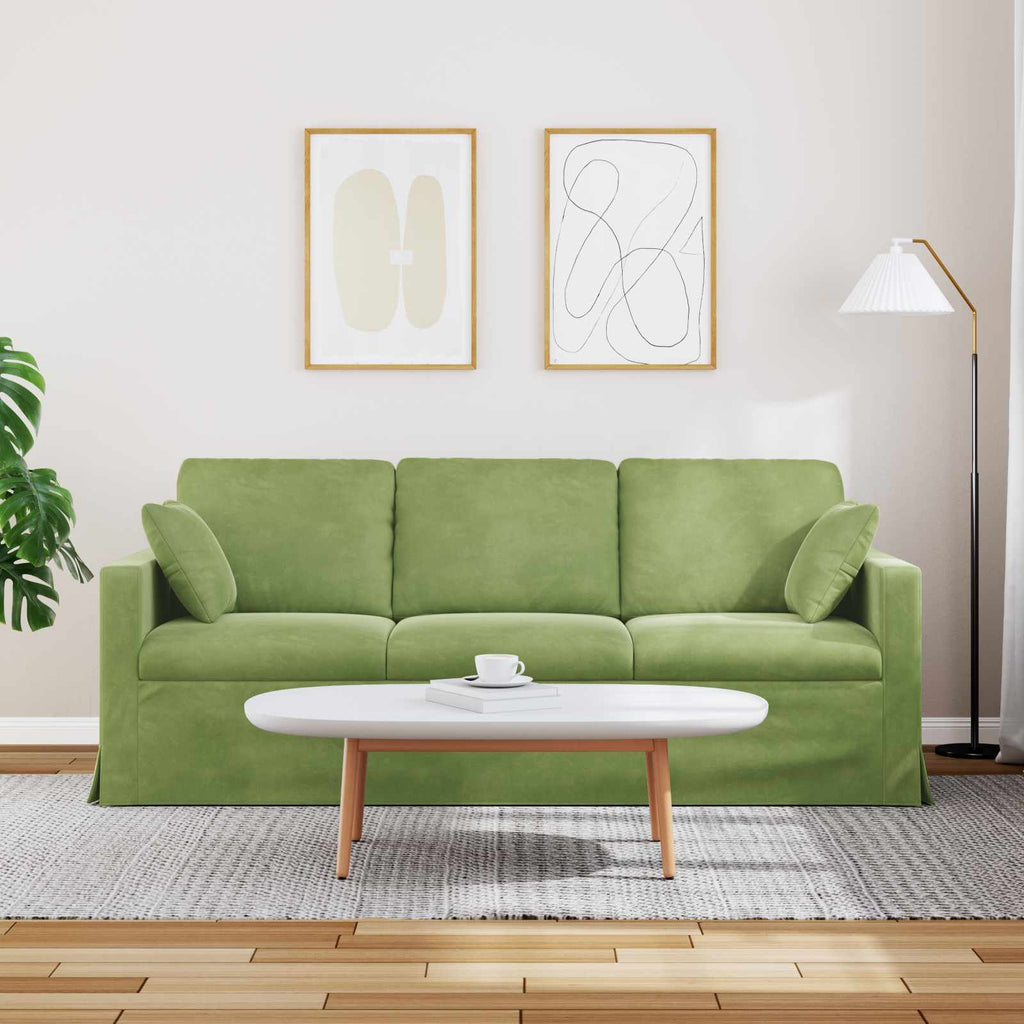 Sofa Hellgrün 198 x 78 x 80 cm Samt