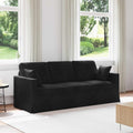 Sofa Schwarz 198 x 78 x 80 cm Samt