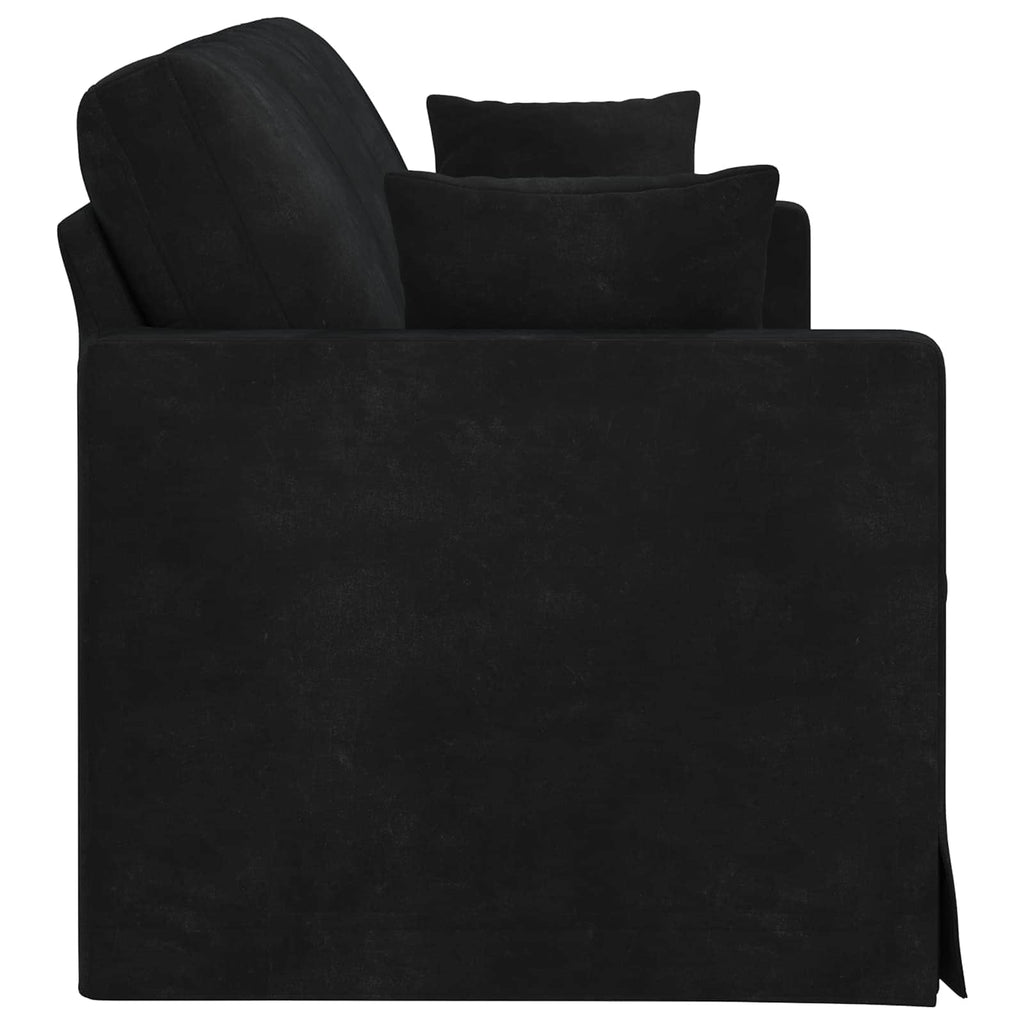 Sofa Schwarz 198 x 78 x 80 cm Samt