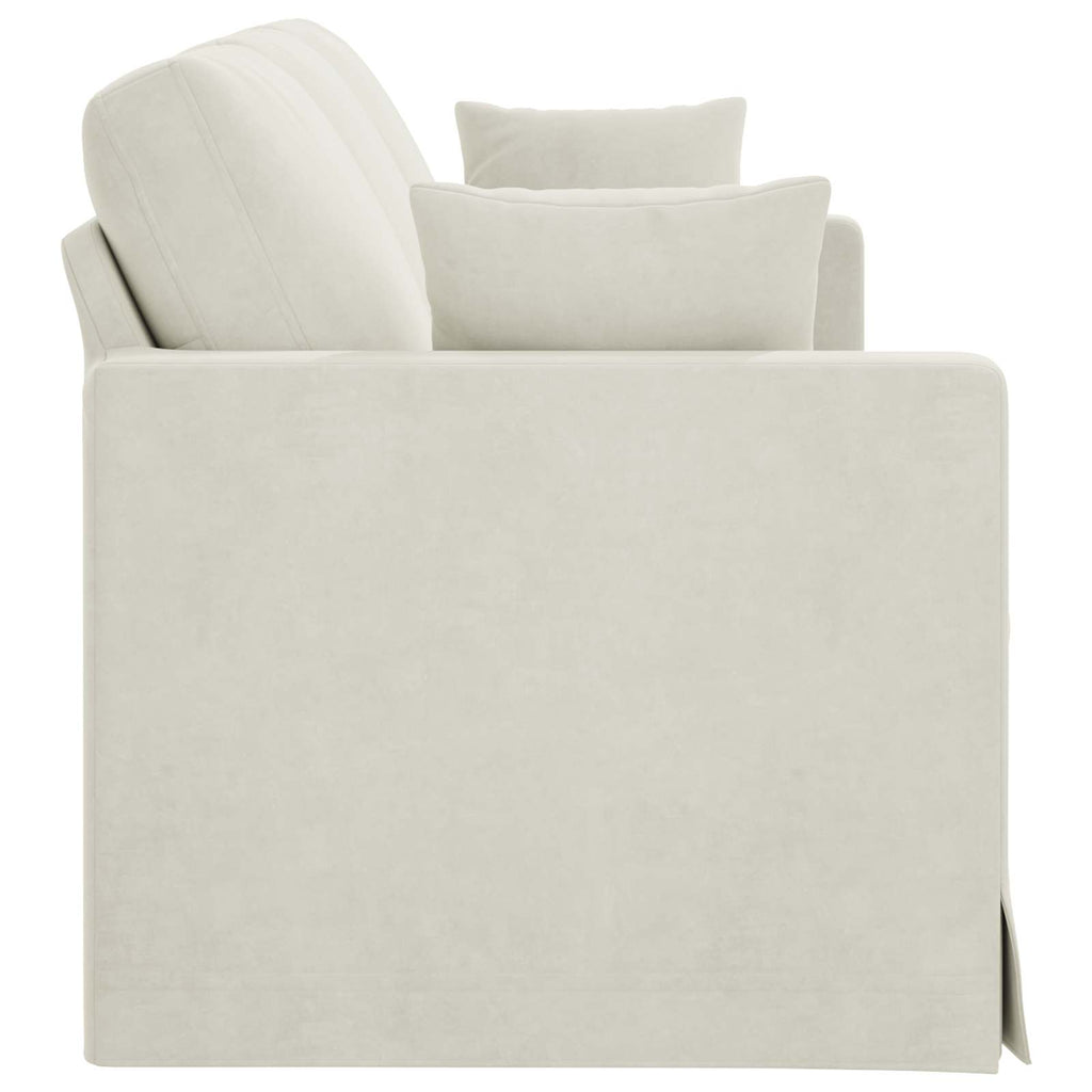 Sofa Creme 198 x 78 x 80 cm Samt