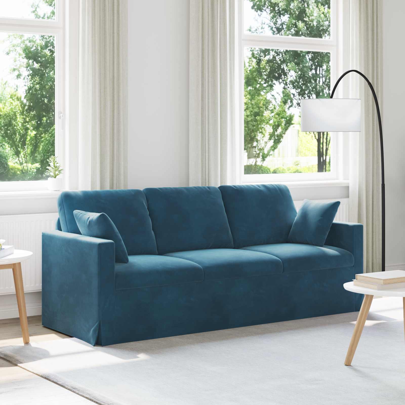 Sofa Blau 198 x 78 x 80 cm Samt