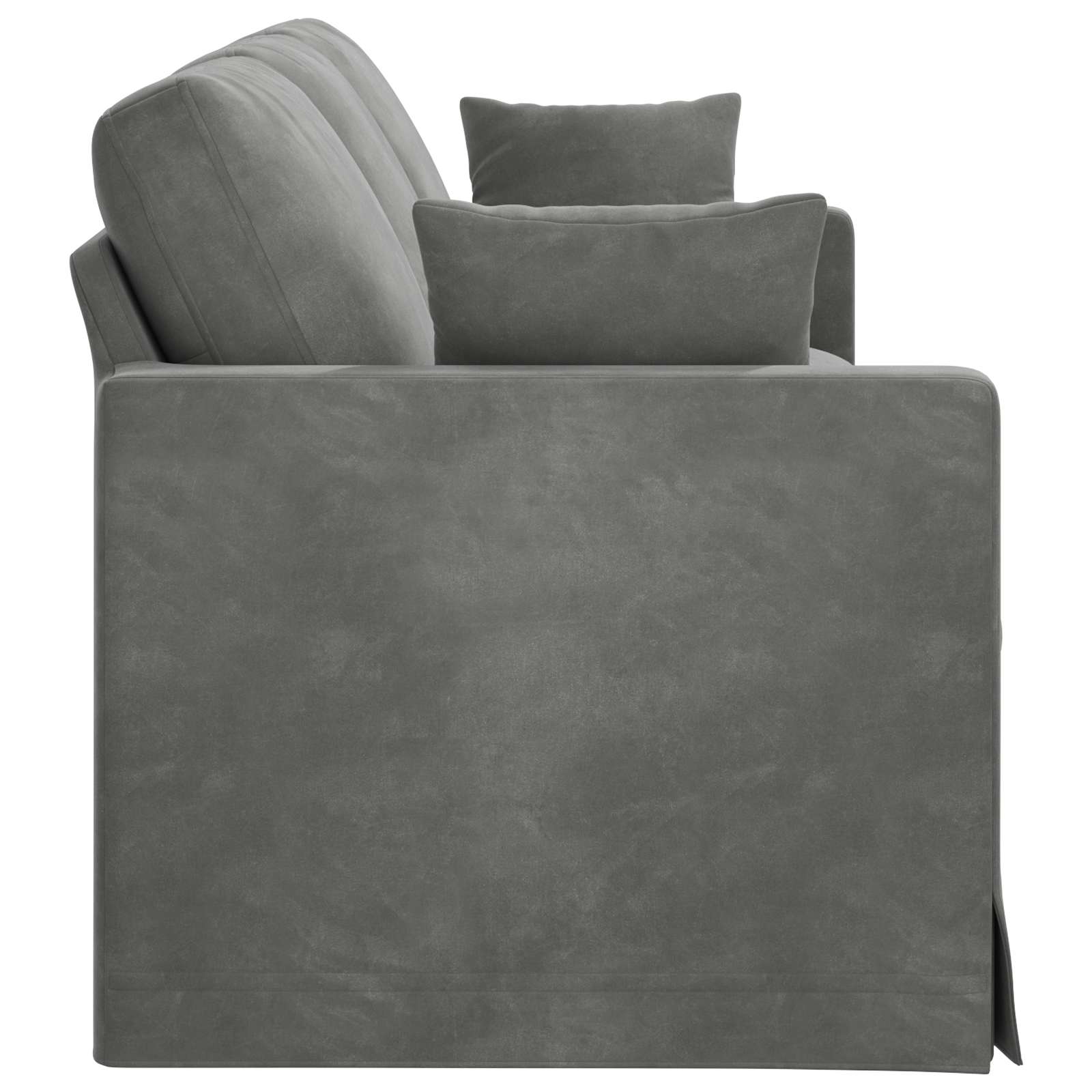 Sofa Dunkelgrau 228 x 78 x 80 cm Samt
