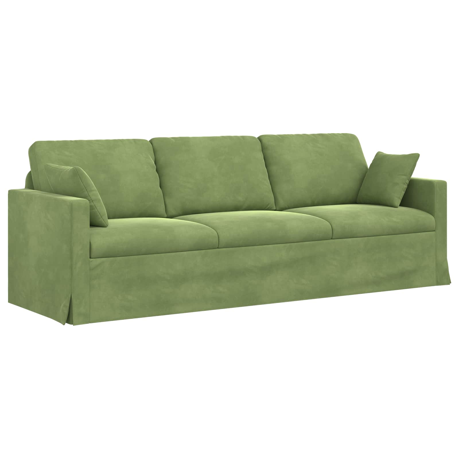Sofa Hellgrün 228 x 78 x 80 cm Samt