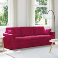 Sofa Weinrot 228 x 78 x 80 cm Samt