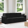 Sofa Schwarz 228 x 78 x 80 cm Samt
