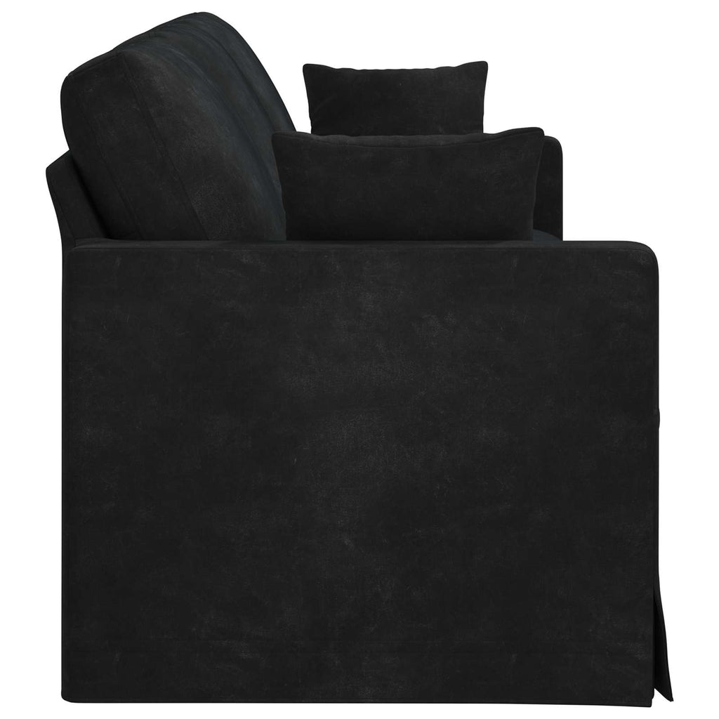 Sofa Schwarz 228 x 78 x 80 cm Samt