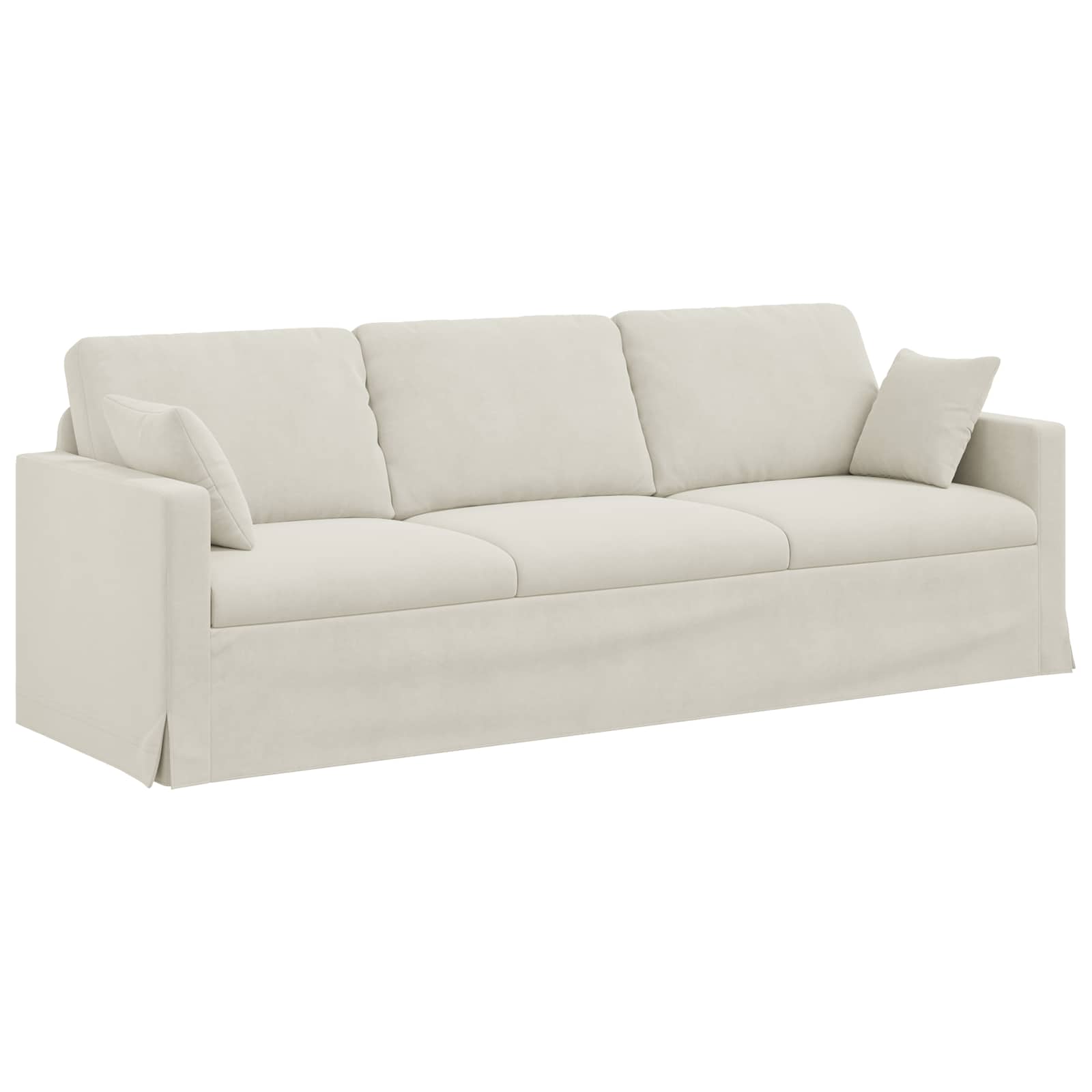Sofa Creme 228 x 78 x 80 cm Samt
